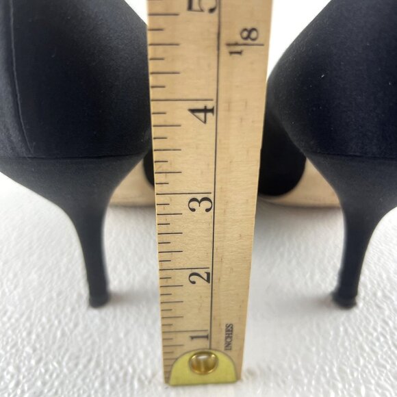 Anne Klein New York Preppy Sexy Professional Women 9.5M Black Pointed Toe Heels - Picture 5 of 16